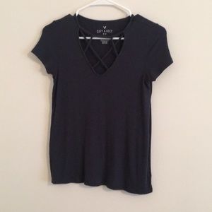 American Eagle Ribbed Top